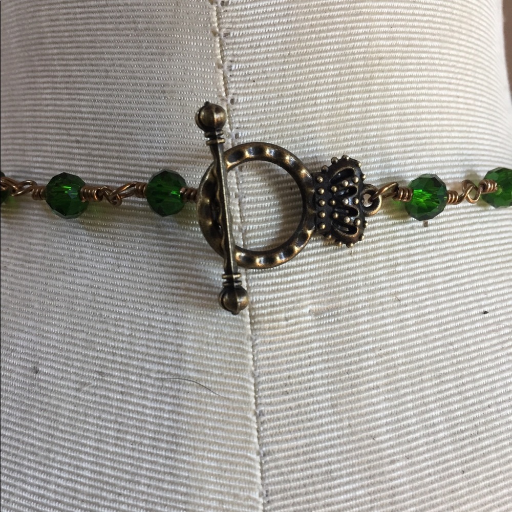 Absinthe Victorian empherma glass necklace - Picture 3 of 10